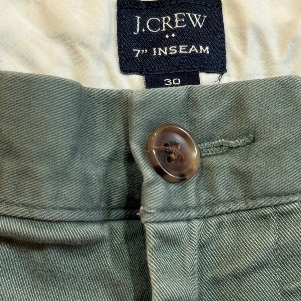 J.Crew Flex Chino Shorts Men's 30 Green 7" Inseam Resort Summer Golf - Picture 13 of 13
